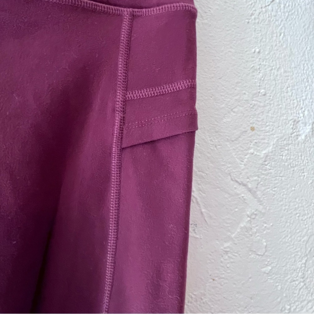 LifeSky Maroon Leggings with Pockets Size Small - Picture 3 of 5